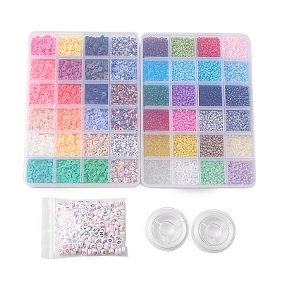 DIY Heishi Surfer Bracelet Making Kit DIY-FS0004-81-1