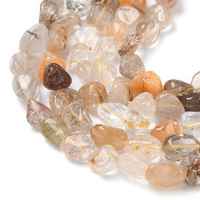 Natural Rutilated Quartz Beads Strands G-Z126-A02-1