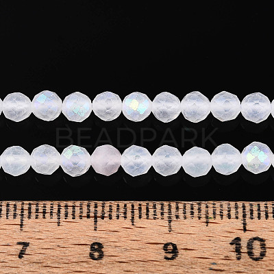 AB Color Plated Natural Quartz Crystal Beads Strands G-T144-B07-05-1