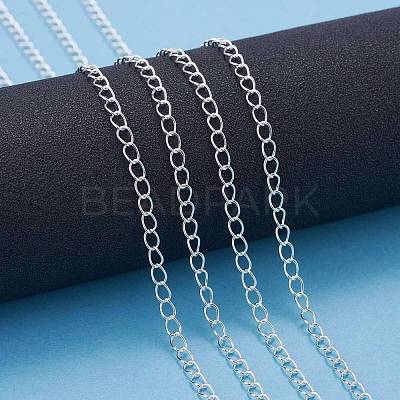 Brass Twisted Chains X-CHC-Q001-5x4mm-S-1