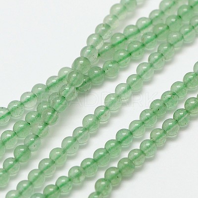 Natural Gemstone Aventurine Round Beads Strands G-A130-2mm-H01-1