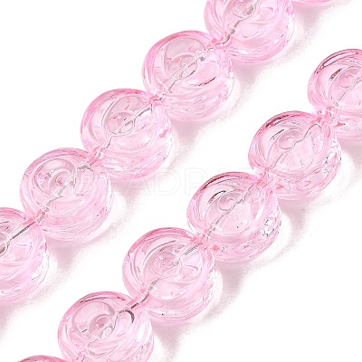 Baking Paint Transparent Glass Beads Strands GL-CBA2ED2-04F-1