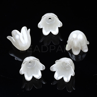 Spray Paint ABS Plastic Imitation Pearl Beads MACR-N013-001-1