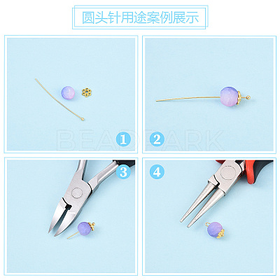 Brass Ball Head Pins KK-YW0004-03E-P-1