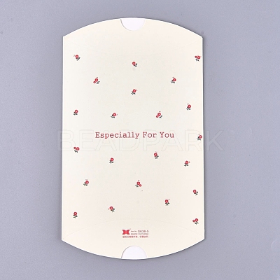 Floral Pattern Paper Pillow Gift Boxes DIY-I029-09A-1