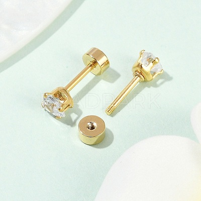 Heart Glass Ear Fake Plugs EJEW-H105-25G-B-1