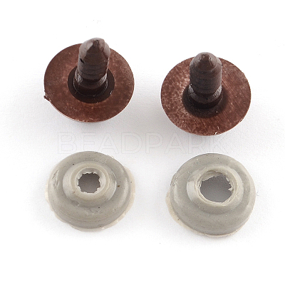 Craft Plastic Doll Eyes Stuffed Toy Eyes X-DIY-R039-12mm-1