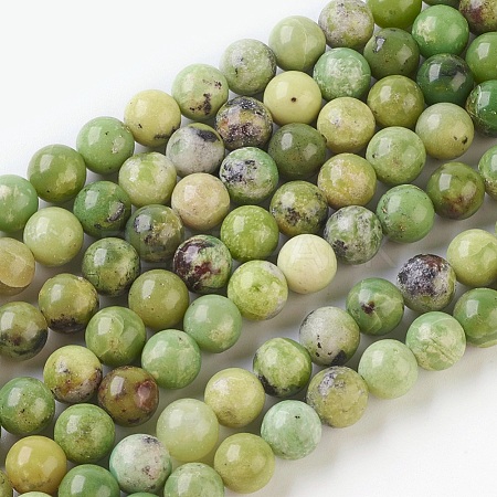 Natural Serpentine Beads Strands G-G767-04-8mm-1