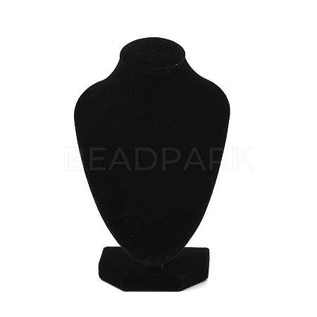 MDF Covered with Velveteen Bust Shaped Necklace Display Stands ODIS-S015-01A-1