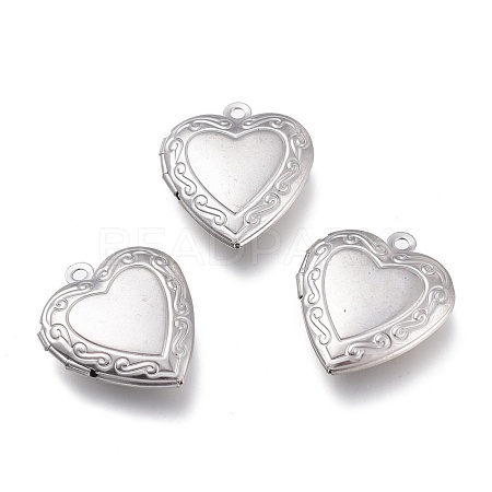Tarnish Resistant 316 Stainless Steel Locket Pendants STAS-Z010-03A-1