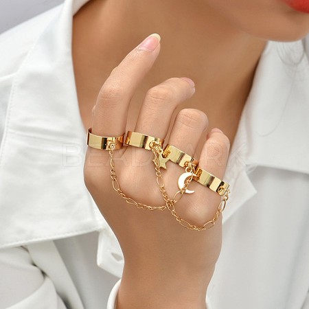 Alloy Figaro Chains Ring Bracelets for Women FS-WG01CCF-07-1
