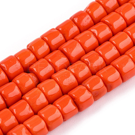 Opaque Solid Glass Bead Strands GLAA-N047-09-F02-1