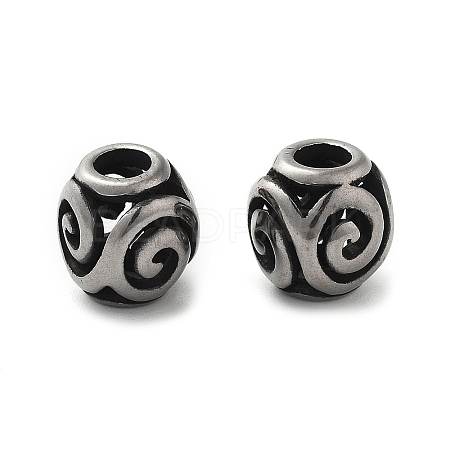 304 Stainless Steel European Beads STAS-V008-38AS-1