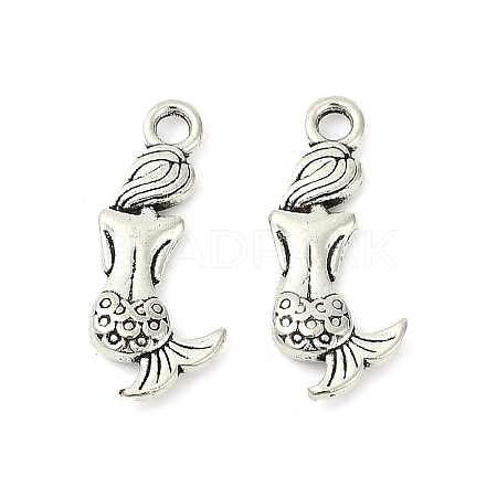 Tibetan Style Alloy Mermaid Pendants LS-TIBEP-5402-AS-LF-1