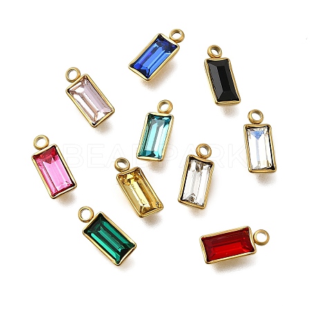 304 Stainless Steel Rhinestone Pendants STAS-Z125-11G-1