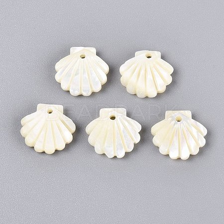 Natural Trochus Shell Carved Pendants SHEL-Q028-09-1