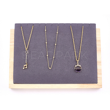 Wood Jewelry Displays Stands ODIS-WH0006-43-1