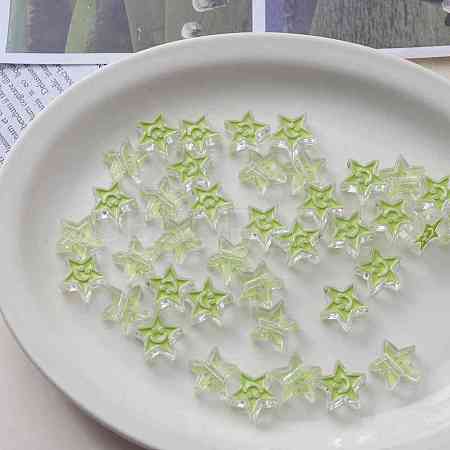 Acrylic Enamel Beads OACR-I011-21D-1