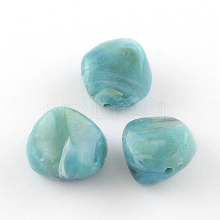 Nuggets Imitation Gemstone Acrylic Beads OACR-R044-10-1