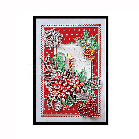 Christmas DIY Diamond Painting Notebook Kits DIAM-PW0010-16G-1