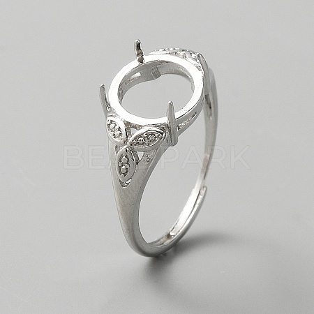 Adjustable Brass Solitaire Ring Settings FIND-WH0120-63B-1