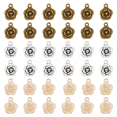 DICOSMETIC 90Pcs 3 Colors Tibetan Style Alloy Pendants FIND-DC0004-18-1