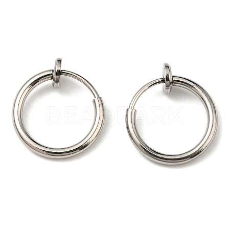 304 Stainless Steel Clip-on Earrings X-EJEW-P232-01P-1