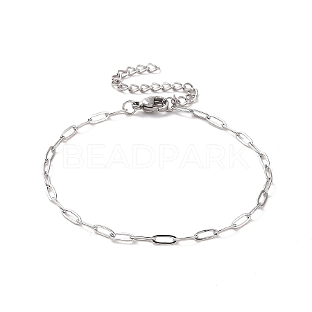 304 Stainless Steel Cable Chain Bracelet for Men Women BJEW-E031-05G-P-1