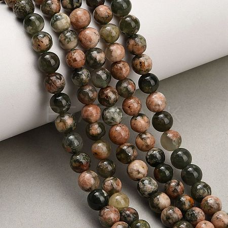 Natural Green Rutilated Quartz Beads Strands G-G475-A02-6mm-1