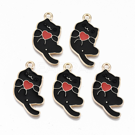 Alloy Enamel Pendants ENAM-N055-001B-NR-1