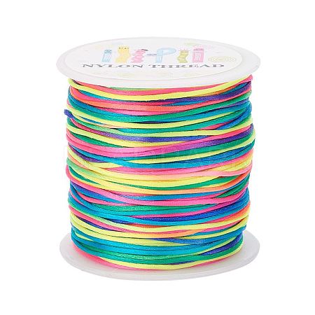 Nylon Satin Rattail Cords NWIR-JP0010-1.0mm-10-1