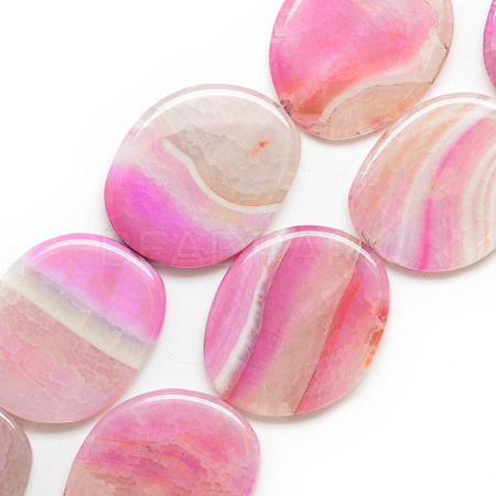 Natural Striped Agate/Banded Agate Beads Strand G-S236-03-1