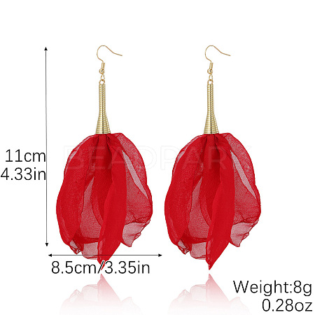 Alloy & Cloth Dangle Earrings WG6E4DC-02-1