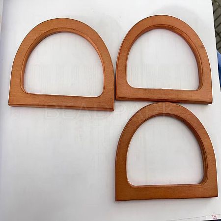 D-Shaped Wood Bag Handles WOOD-WH0024-144-1