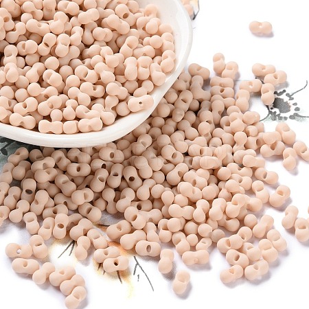Rubberized Style Glass Seed Beads SEED-Z003-01G-1