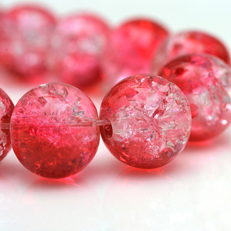 Baking Paint Crackle Glass Beads Strands X-CCG-S001-6mm-15-1