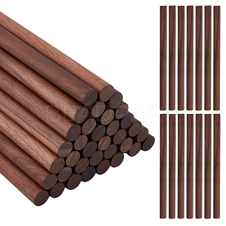 50Pcs Waxed Round Wooden Sticks WOOD-OC0004-26-1