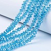 Electroplate Glass Beads Strands EGLA-A034-T1mm-A13-1