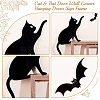 Cat & Bat Acrylic Door Topper AJEW-WH0596-009-4