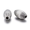 304 Stainless Steel Corrugated Beads X-STAS-P218-27-10mm-2