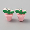 Leaf Pot Food Grade Eco-Friendly Silicone Beads SIL-WH0014-18J-1
