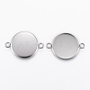 Non-Tarnish 304 Stainless Steel Cabochon Connector Settings LS-X-STAS-E146-19P-18mm-1