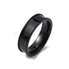 201 Stainless Steel Grooved Finger Ring Settings LS-STAS-WH0027-27D-EB-1