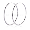 Anti-Tarnish Rhodium Plated 925 Sterling Silver Hoop Earrings Endless Unisex Small Hoop Earrings 40mm Gold Plating Huggie Hoop Earrings for Women Men JE1076A-05-1
