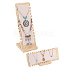 Bamboo Wood Jewelry Collection Necklace Display Stand ODIS-WH0005-06-1