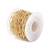 Ion Plating(IP) 304 Stainless Steel Textured Horse Eye Link Chains CHS-I020-01B-G-4
