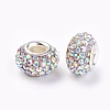 Grade A Rhinestone European Beads CPDL-H001-12x9mm-10-2