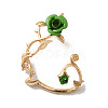 Alloy Rose Climber Wrap Around Stud Earrings for Women EJEW-A096-01D-2