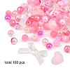 100Pcs 8 Styles Resin Beads RESI-FP0001-48-4