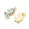 Brass Enamel Pendants KK-L237-027G-04-2